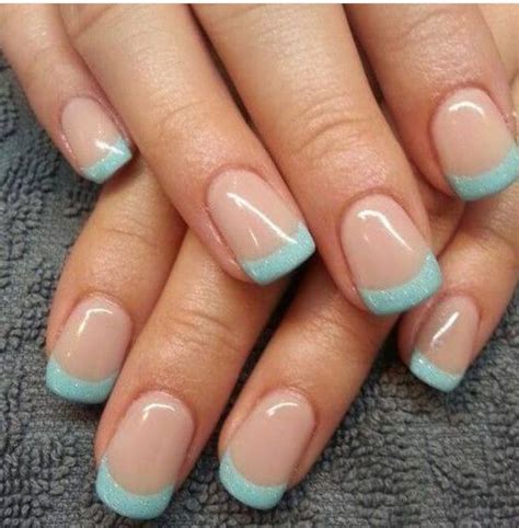 tiffany blue french manicure.